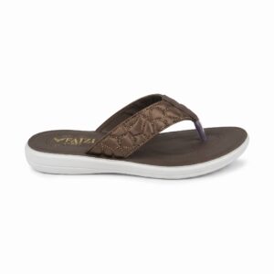 Faizi Ladies Chappal - Brown