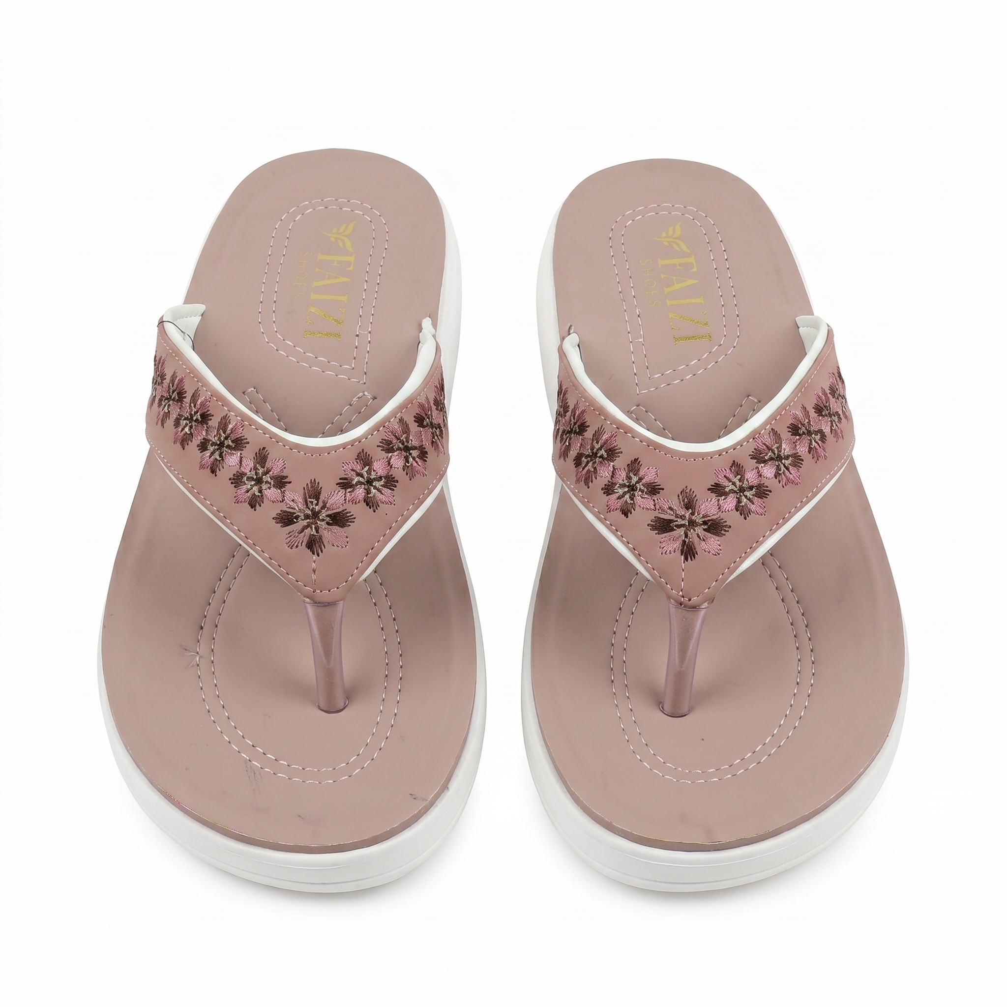 Faizi Ladies Chappal - Pink - Image 4