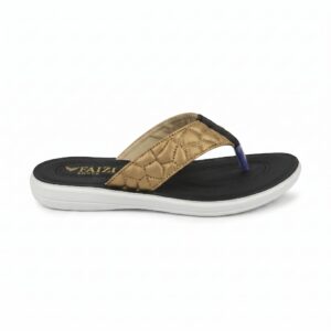 Faizi Ladies Chappal - Golden